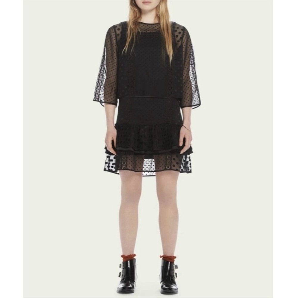 Maison Scotch | Tiered Mesh Dress